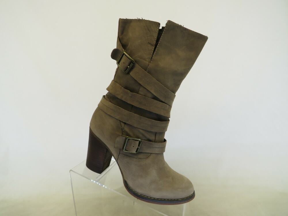 ALDO Womens Brown Leather Buckle Ankle Fashion Boots Booties Size 39 EUR